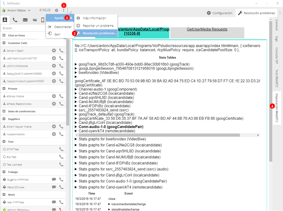 WebRTC Depuration