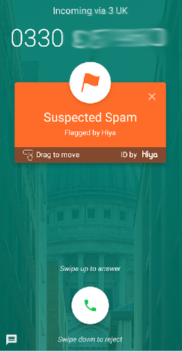 Call blocking on Hiya