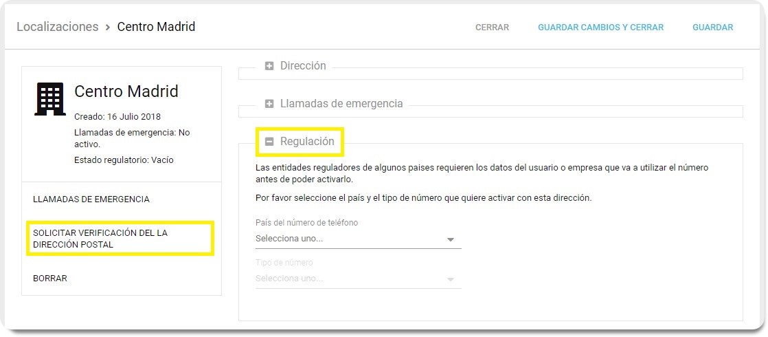 VoIPstudio Validar Localizacion