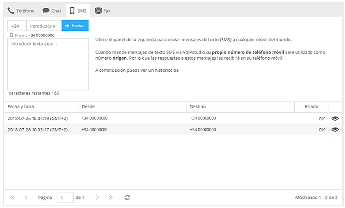 Envio de SMS con VoIPstudio