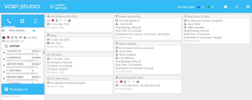 monitorizar llamadas en curso en VoIPstudio