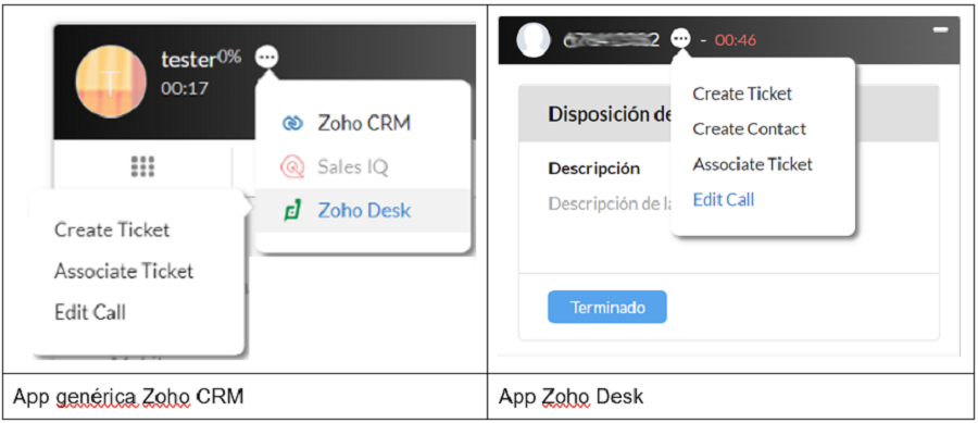 tickets de soporte en apps de Zoho