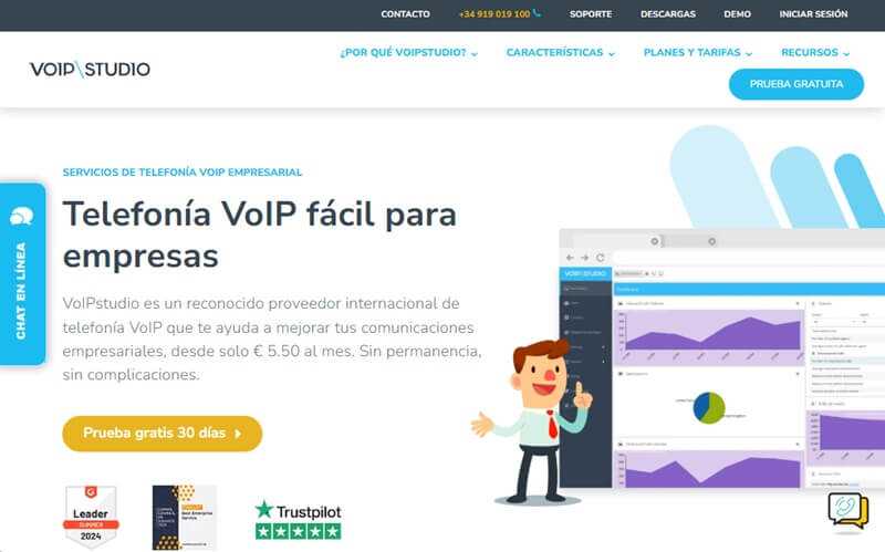 Compañía telefónica VoIPstudio