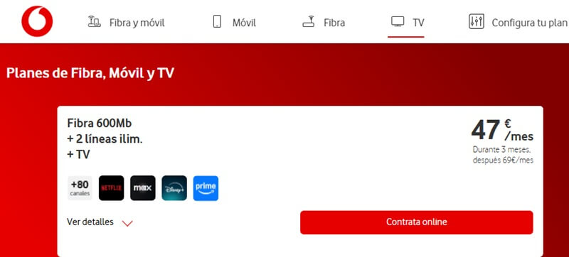 Operador telefonía Vodafone