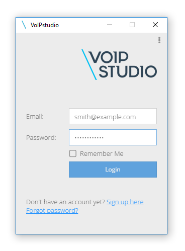 Softphone login Softphone login