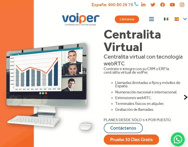 Proveedor VoIP España Voiper