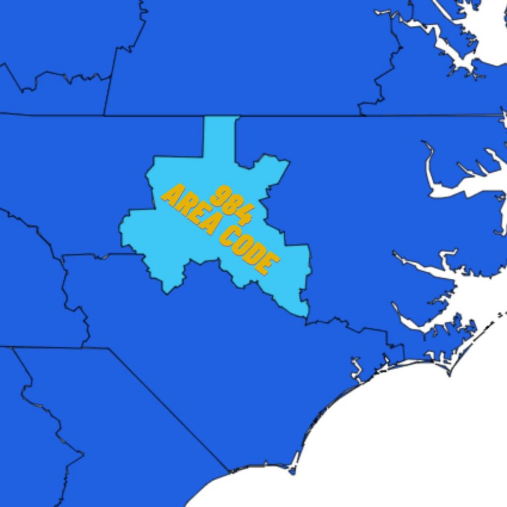 948 Area Code map