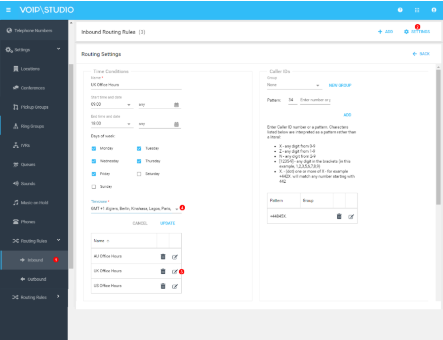 setting daylight saving time in VoIPstudio