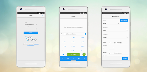 Smartphones using VoIPstudio app
