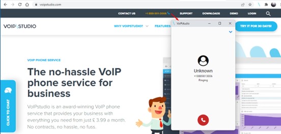 Using VoIPstudio Chrome extension
