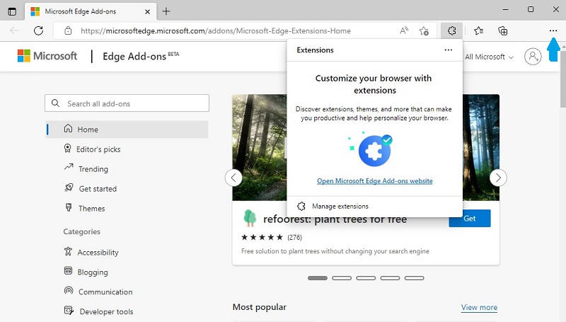 Installing Google Chrome's DMO Extension in Microsoft Edge