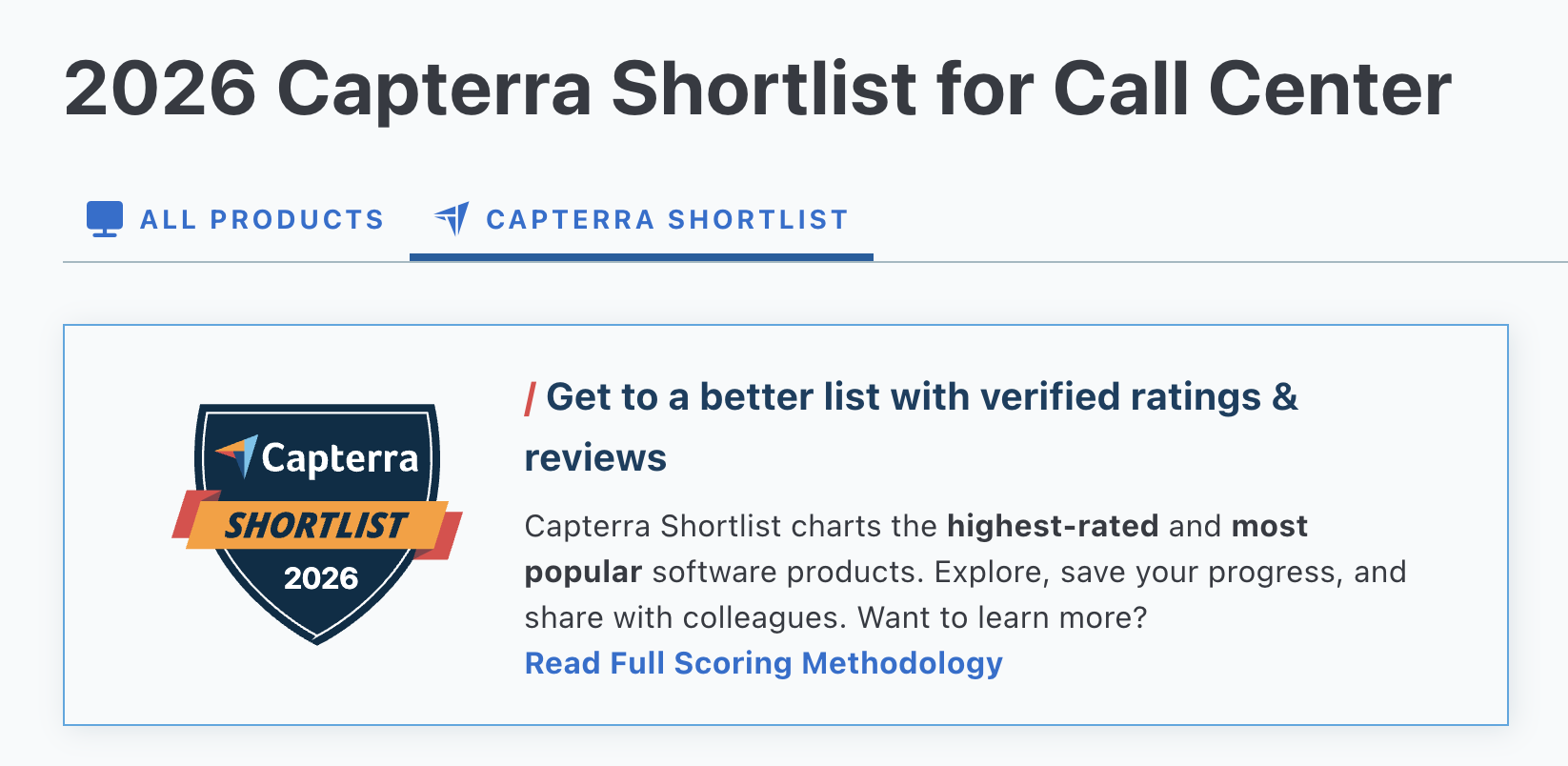 metodologia krótkiej listy capterra