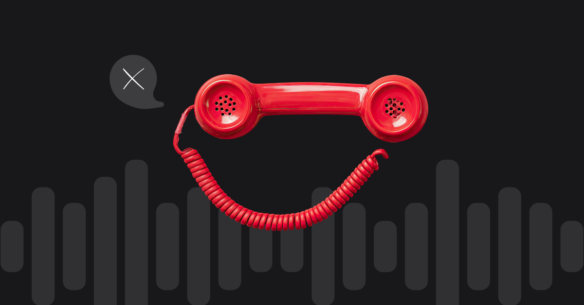 red retro phone headset disconnected from the base