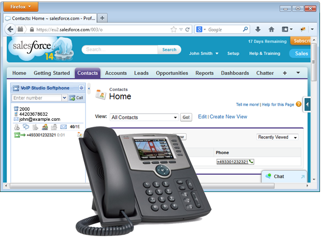 Salesforce VoIPStudio Call Center integration