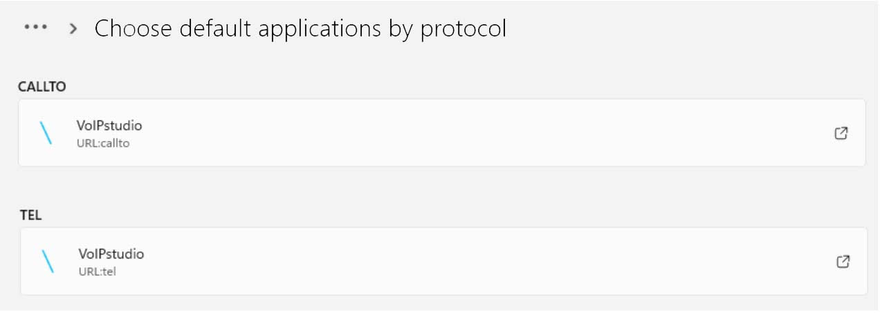 Choose default applications by protocol